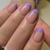 Purple Press on Nail Almond Fake Nail Glossy Stick on Nail Full Cover False Nail Acrylic Glues on Nail for Womens Girls 1