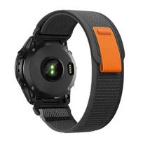 Quickfit 26mm 22mm Strap For Garmin Forerunner 965 945 955 935 instinct 2X 2 45mm S70 S62 S60 Fenix 7 7X 6X Pro Nylon Watchbands QuickFit 22mm juoda pilka spalva