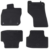 Car Floor Mat Set 4 pcs Black Rubber