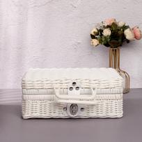 Household Picnic Woven Baskets Retro Jewelry Cosmetic Storage Case Wedding Suitcase ‘  Picnic S balta
