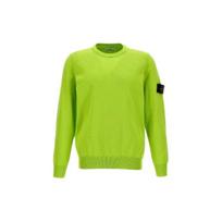 Stone Island Logo Print Pullover Crew Neck Sweater Men sweater Green 8015540B2-V0031 XXL