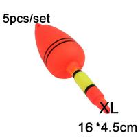 5pcs/set New Luminous Plastic Eva Foam Light Stick Fishing Night Float Ball Boia XL