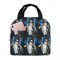 Michael 1984 Grammys Jackson Pop Art Portrait Insulated Lunch Bag for Kids School Cooler Thermal Food Box Tote Lunch Boxes One Size