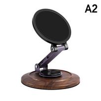 Alloy Folding Magnetic Car Compact Cell Phone Holder For Phone 360° Swivel Adjustable Back Sticker Holder Magnetic Car Mount A2