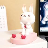 Resin Rabbit Phone Stand Multi-functional Cat Desk Lazy Bracket  Smart Phone Display style A