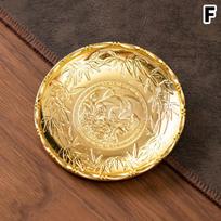 Retro Golden Alloy Coaster Heat Resistant Pad for Tea Coffee Cup Office Living Room Home Decor F