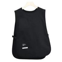 Waterproof and Stain-Resistant Apron Solid Color Nylon Vest Style Beauty Apron Sleeved Apron Worn By Cooks Chef and Servers vyno raudonos spalvos