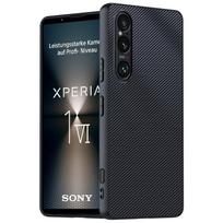 Applicable to Sony Xperia 1-VI mobile phone case Carbon fiber Kevlar pattern anti-drop ultra-thin Sony leather case protective case Sony 1-vi