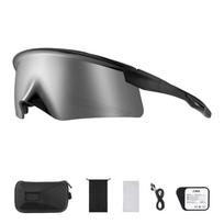 High Performances PC Motorcycle Riding Glasses With Windproof & UV400 Protection Strong PC Lens for Outdoor Cycling pilka spalva