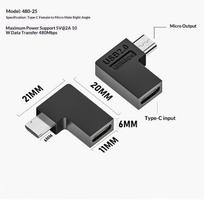 Type C Female to Micro Male USB Adapter Multi Functional for Charging Data Sync Microphone Audio Transmission Android Use B