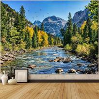 Nature Forest Tree Celling Tapestry Lush Green Treetops Sunlit Tapestry For Bedroom Aesthetic Sunlight Canopy Leaves Landscape 70x100CM