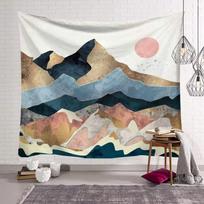 Mountain Forest Sunset Party Backdrop Tapestry Nature Landscape Photo Booth Background For Outdoor Camping Events Decor 40X60cm