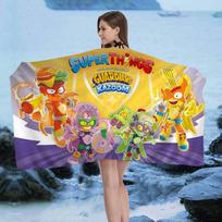 Cute Cartoon Super Zings Microfiber Blanket Quick Drying Beach Towels Oversized Printing Super Absorbent Pool Towel Blanket Cotton 30x30cm