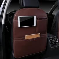 Dirbtinės odos automobilio sėdynės užvalkalas, apsauga nuo spyrio vaikams, apsauga nuo purvo, automobilio galinės daugiafunkcinė laikymo krepšys, atsparus dėvėjimuisi
