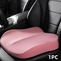 All Seasons Memory Foam Car Seat Cushion - Ergonomic Design With Anti-Slip Bottom For Comfortable Long Drive Polyester&Four Seasons&1 rožinė