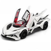 1:18 Apollo Project EVO Superautomobilio Metalinis Lietas Modelis Žaislinis Automobilis Automobilių Detalių Parduotuvė Automobilio Centrinio Valdymo Ekrano Ekranas Berniukas balta