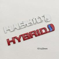 Automobilio stilius 3D metalinis hibridinis ženklelis bagažinės ženklelis sparno lipdukas kėbulo lipdukas priedai Toyota Prius Camry Crown Auris Rav4 CRV gray