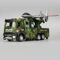 1:32 Drone Launch Vehicle Model Toy Metal Diecast Miniature Tank Transport Car Sound Light Doors Opened Pull Back for Boys Gifts