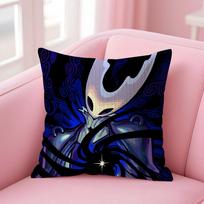 Game H-Hollow Knight Cushion Cover Natural Linen Pillow Case Double-Sided Print Decorative Sofa Pillowcase Home Decor Gift Peach skin 18*18(CM)-1Pcs