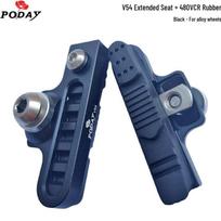 Folding Road Bike C-Clamp Brake Pad and Extended Seat for Aluminum Rims V54+470VCR juoda