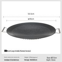 Keman GRW-45F Non-Stick Triple-Layer Foldable Grilling and Frying Pan
