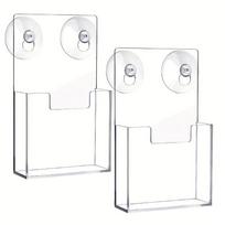 Acrylic Wall Mounted Organizers with Suction Cups For Displaying Magazines Catalogs And Promotional Flyers Space Saving 1