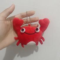 Cute Red Crab Plush Keychain Cartoon Lobster Doll Bag Pendant Charm Gift red