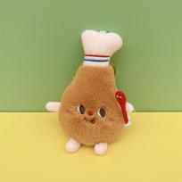 Cute Burger Fries Dog Chicken Plush Doll Pendant Bag Keychain Claw Machine Toy Ornament Ordinary hanging chain