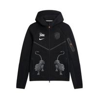 Nike Nyderlandai x Patta Tech Fleece su užtrauktuku Windrunner gobtuvas 'Juodas M black
