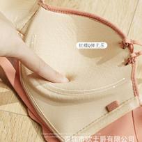 Round cup natal year gathering underwear bow girl non-slip strapless bra comfortable no steel ring bra 70AB=32 mandarinas