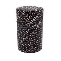 Noguchi Tea Garden Tea Washi Paper with Inden Japanese Small Floral Made in Stylish Kumatarō Canister, 150g, Covering, (Traditional Leather) Fabric,