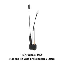 For Prusa I3 Mk4 Hot End Extruder Print Head Kit Heater Cartridge Heating Block Hardened Steel Nozzle For Prusa I3 Mk4 A1