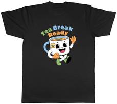 Tea Break Ready Funny Cuppa Brew Mens T-Shirt Tee Gift Top XL