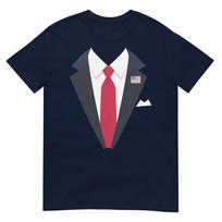 Funny Usa President Suit Easy Halloween Costume TShirt S