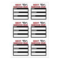 Pack Of 120 Static Cling Next Service Due Oil Change Reminder Vehicles Windshield Decal Automotive Service Labels 1