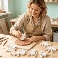Plastic Insect Pottery Clay Molds 6 Pcs Ant Earthworm Patterns Suitable for Polymer Clay DIY Jewelry Making A