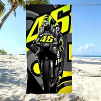 1 vnt. Motogp logotipas Paplūdimio rankšluostis Mikropluošto V-Valentino R-Rossi Vr46 #46 Minkštas greitai džiūstantis vonios rankšluostis Gerbėjams Plaukiojimas Lauke 40X60CM gray