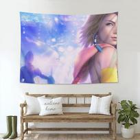 F-Final-Fantasy-X Hot Game Tapestry Aesthetic Room Décor Wall Hogar Decorating 152X127CM beige