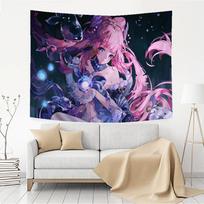 Genshin Impact Sangonomiya Kokomi Printed Large Wall Tapestry Hanging Tarot Hippie Wall Rugs Dorm Home Decor 40x60cm