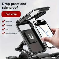 Universal Waterproof Motorcycle Bike Mobile Phone Holder 360° Swivel Adjustable Support For Bicycle Gps Compatible black