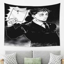 Jujutsu Kaisen Higuruma Hiromi Anime Tapestry Black And White Comic Style Cool Room Stuff Room Decoration Items Gift For Friends 40X60CM