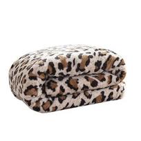Super minkštas koralinis flisinis flanelinis pledas su leopardo dryžiais, sofos lovatiesė, languotas dizainas, jaukiam namų gyvenimui 70X100CM baby gray