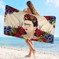 F-Frida K-Kahlo Art Microfiber Beach Towel Absorbent Quick Dry Soft Yoga Swimming Resort Mountain Climbing Towel Cotton 30x30cm