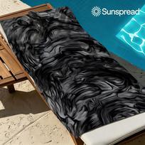 Black Ripple Quick Drying Bath Towel Microfiber beach towel light weight swimming camping yoga beach out 50x100cm