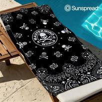 Bandana Skull Beach Towel Quick Drying Travel Towel Unisex Soft Comfortable Quick Dry Portable for Men Women Beach 50x100cm