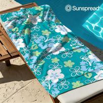 Turquoise Hibiscus Floral Quick Drying Bath Towel Microfiber beach towel light weight swimming camping yoga beach out 50x100cm