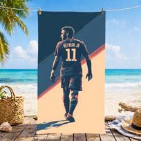 N-Neymar Jr Towel Microfiber Beach Towel, Quick-Dry, Sand-Free, Ultra-Fine Fiber, Super Soft. 60x35CM