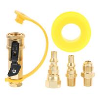 1/4 Propane Quick Connect Adapter Kit Convert Gas BBQ Grill Heater Appliance with 3/8 Male Flare Fitting to Pressure Regulator