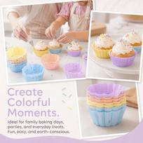 20pcs Non Stick Chocolate Dessert Mold Silicone French Pastry Baking Mold  Home Baking Flower