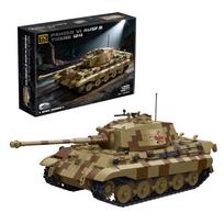 TK8004 Kariniai konstravimo kaladėlės Karališkasis Tigras Sunkusis Tankas Panzer VI Ausf.B Modelis Šarvuota Transporto Priemonė Žaislas Suaugusiems 2143 VNT. black